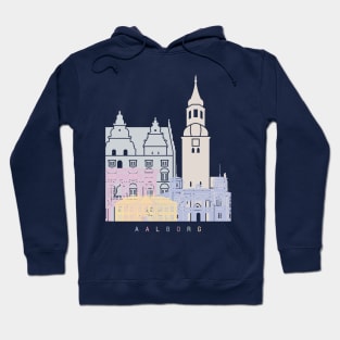 Aalborg skyline poster pastel Hoodie